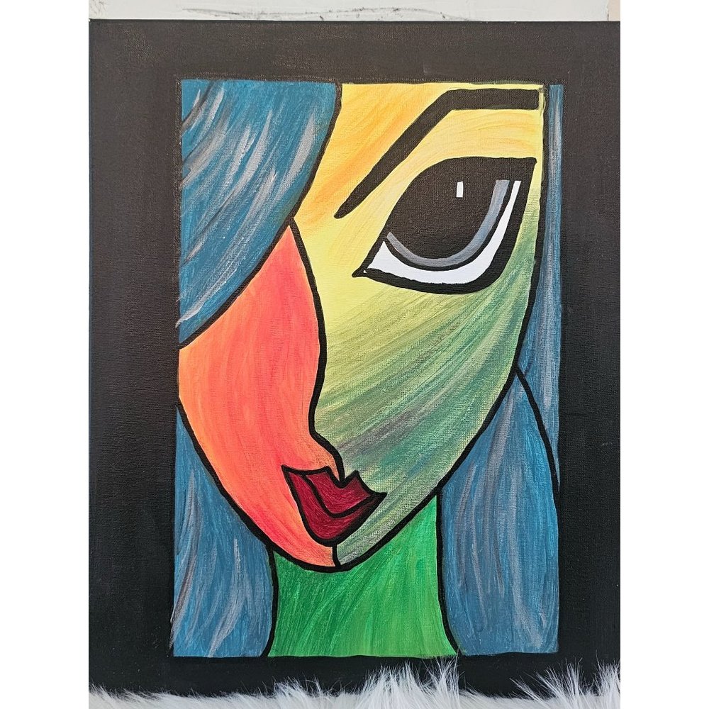 Woman’s Face Abstract on Canvas